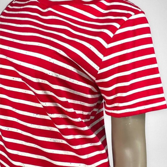 SONOMA Medium Striped Red Tee Shirt Jersey Dress Summer Vacation - Picture 4 of 7